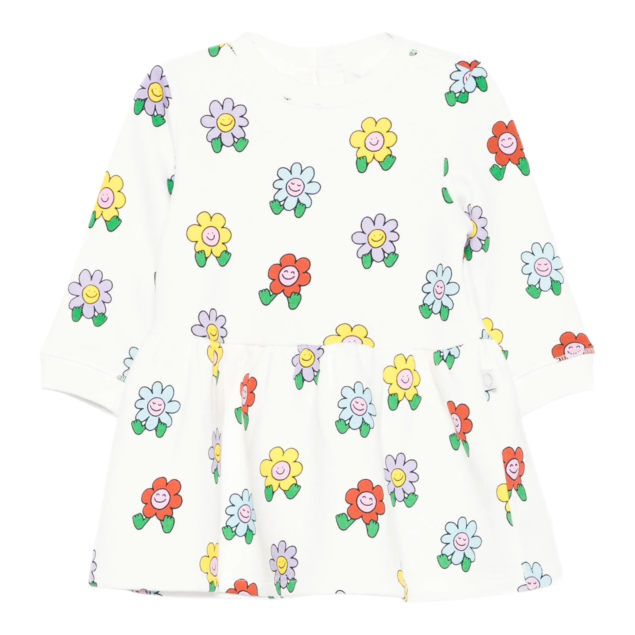 Stella Mccartney Abito Manica Lunga tinta unita con Stampe Bianco per Neonata TX1040 BIANCO STELLA McCARTNEY 
