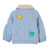 Stella Mccartney Giubbino In Denim tinta unita con Stampe Azzurro per Neonato TX2517 AZZURRO STELLA McCARTNEY 