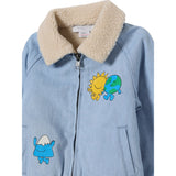 Stella Mccartney Giubbino In Denim tinta unita con Stampe Azzurro per Neonato TX2517 AZZURRO STELLA McCARTNEY 