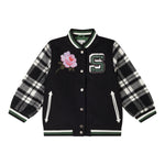 Stella Mccartney Giubbino College tinta unita con Ricami Nero per Bambina TX2C07 NERO STELLA McCARTNEY 