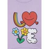 Stella Mccartney Felpa Chiusa Girocollo tinta unita con Stampa Lilla per Neonata TX4020 LILLA STELLA McCARTNEY 
