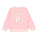 Stella Mccartney Felpa Chiusa Girocollo tinta unita con Stampe Rosa per Neonata TX4100 ROSA STELLA McCARTNEY 
