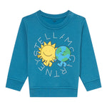 Stella Mccartney Felpa Chiusa Girocollo Tnta Unita con Stampa Azzurro per Neonato TX4520N AZZURRO STELLA McCARTNEY 