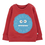 Stella Mccartney Felpa Chiusa Girocollo tinta unita con Stampa Rosso per Neonato TX4560 ROSSO STELLA McCARTNEY 