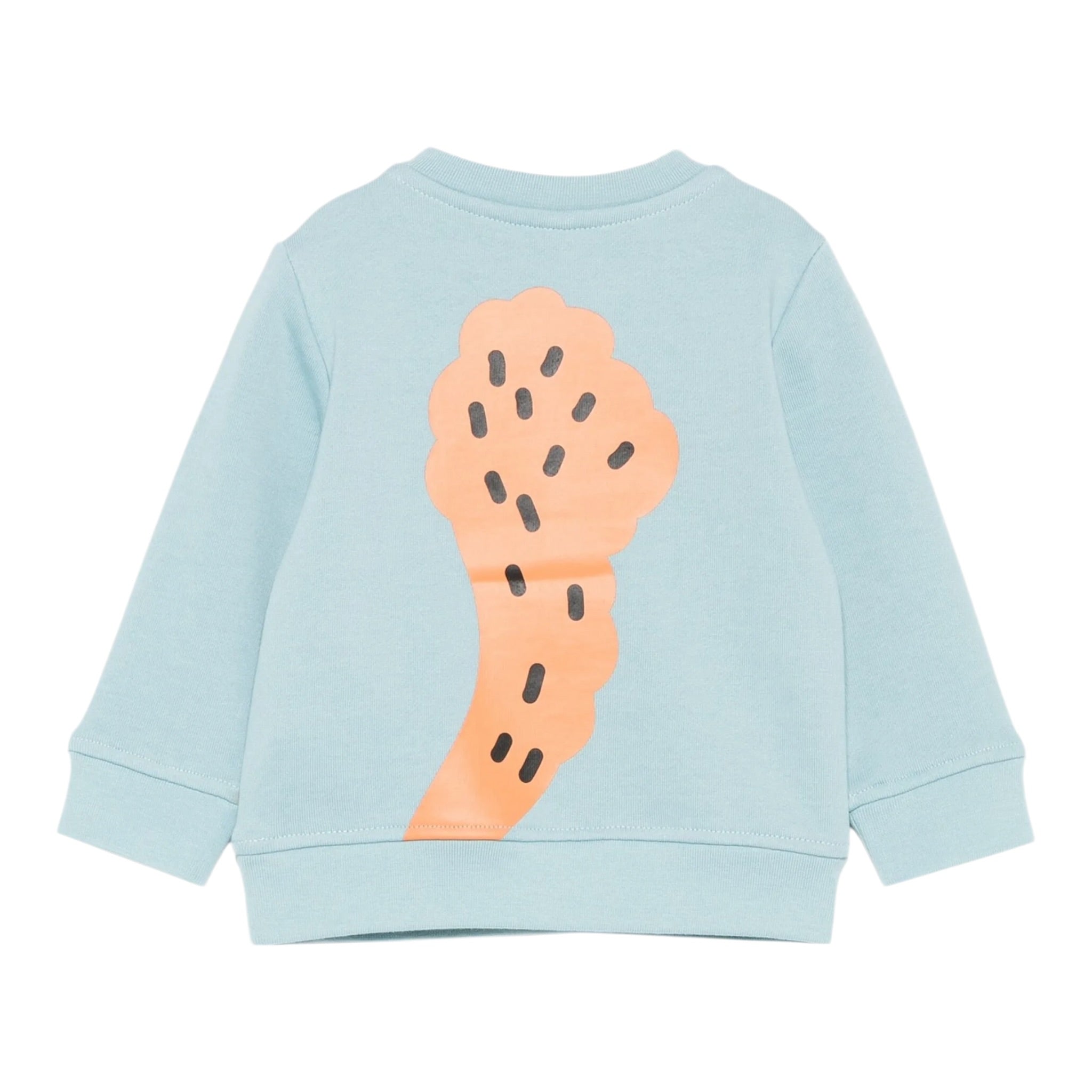 Stella Mccartney Felpa Chiusa Girocollo tinta unita con Stamoa Azzurro per Neonato TX4610 AZZURRO STELLA McCARTNEY 