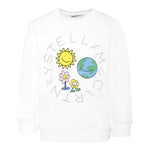 Stella Mccartney Felpa Chiusa Girocollo tinta unita con Stampe Panna per Bambina TX4A30 PANNA STELLA McCARTNEY 