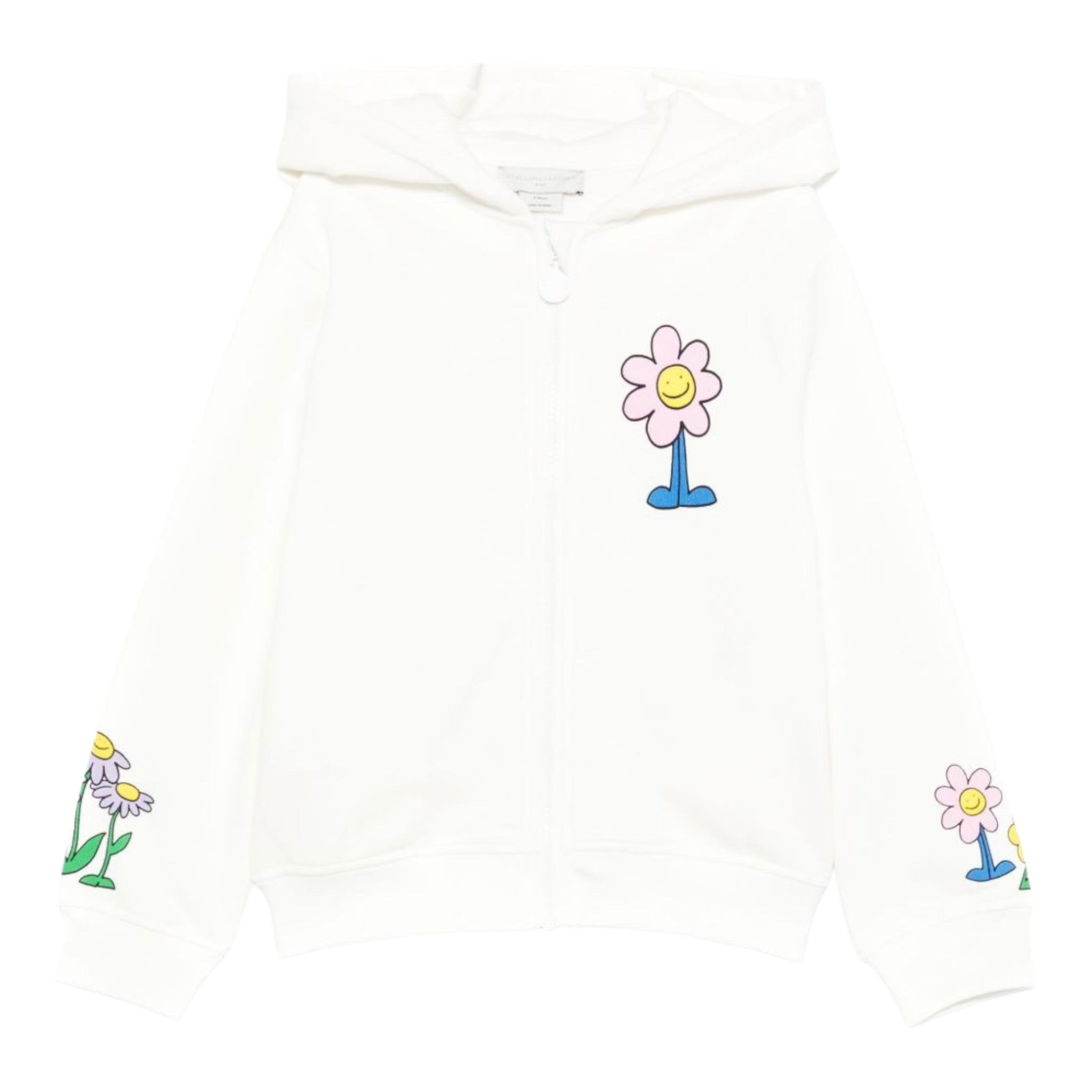 Stella Mccartney Felpa con Zip E Cappuccio tinta unita Bianco per Bambina TX4A40X BIANCO STELLA McCARTNEY 