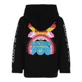 Stella Mccartney Felpa Chiusa con Cappuccio tinta unita con Logo Nero per Bambina TX4B90 NERO STELLA McCARTNEY 