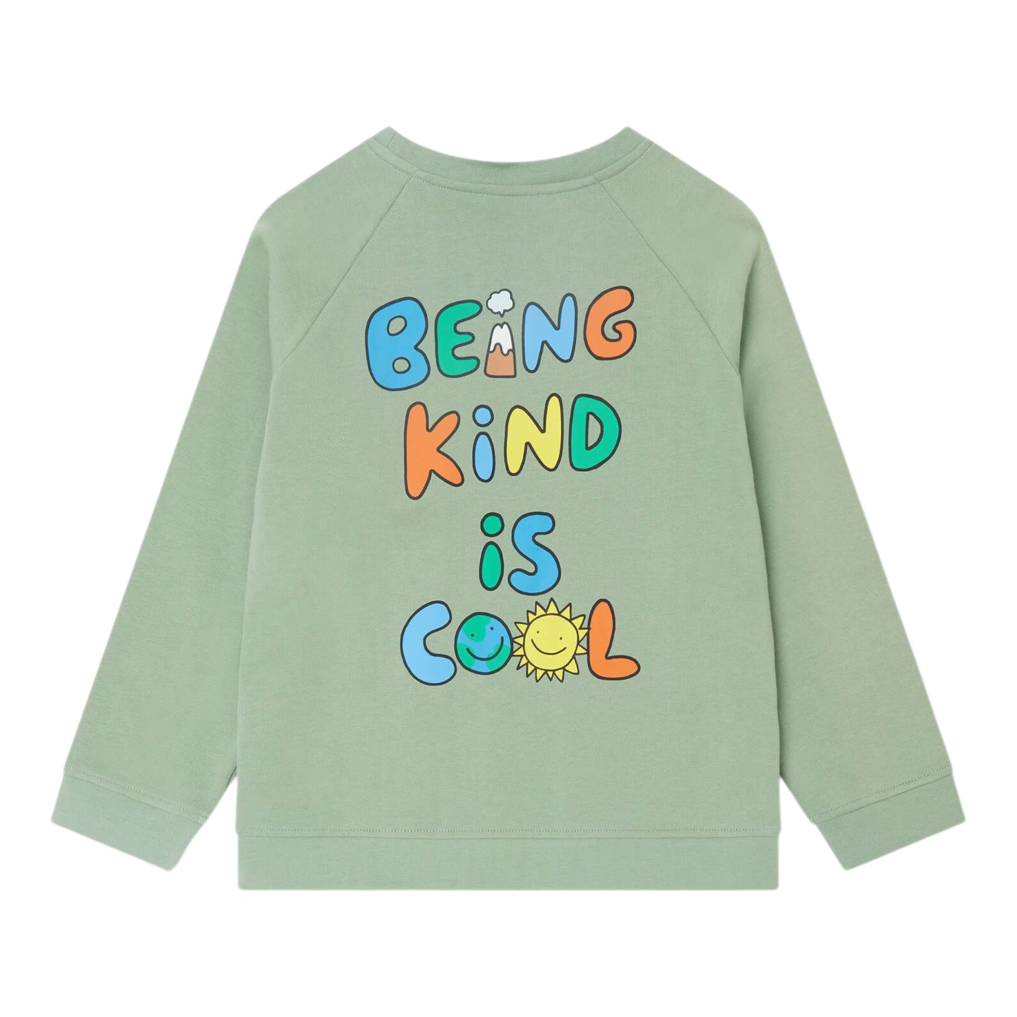 Stella Mccartney Felpa Chiusa Girocollo tinta unita con Stampa Verde per Bambino TX4Q00 VERDE STELLA McCARTNEY 