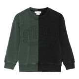 Stella Mccartney Felpa Chiusa Girocollo Bicolore Verde/Nero per Bambino TX4R80 VERDE/NERO STELLA McCARTNEY 