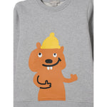 Stella Mccartney Felpa Chiusa Girocollo tinta unita con Stampa Grigio per Neonato TX4S20 GRIGIO STELLA McCARTNEY 