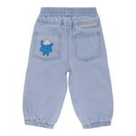 Stella Mccartney Jeans tinta unita con Elastico In Vita Azzurro per Neonato TX6520 AZZURRO STELLA McCARTNEY 