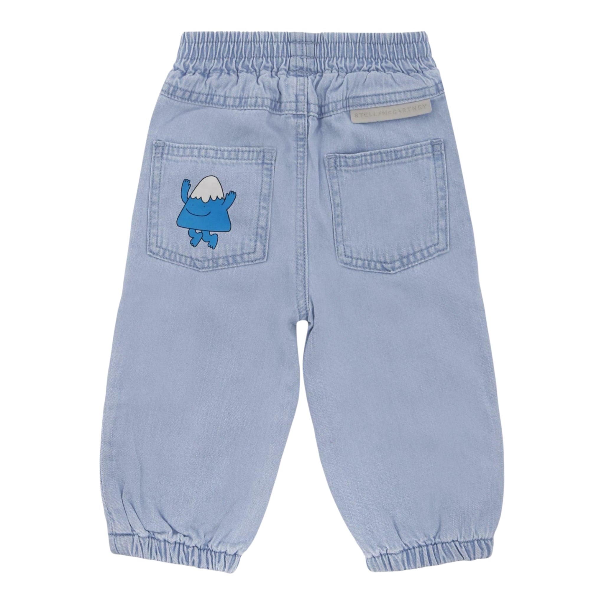 Stella Mccartney Jeans tinta unita con Elastico In Vita Azzurro per Neonato TX6520 AZZURRO STELLA McCARTNEY 