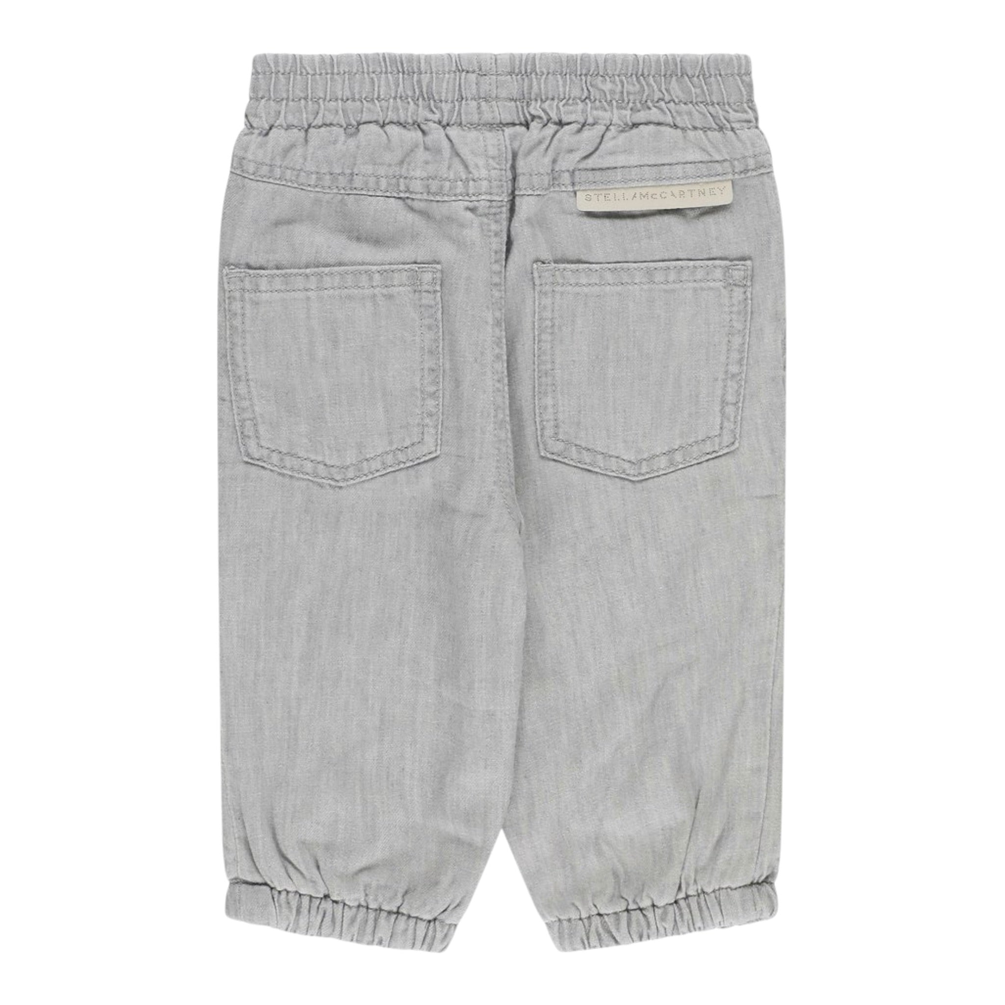 Stella Mccartney Pantalone tinta unita con Elastico In Vita Grigio per Neonato TX6580 GRIGIO STELLA McCARTNEY 