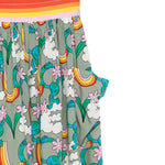 Stella Mccartney Gonna Stampa Fantasia con Elastico In Vita Verde per Bambina TX7A21 VERDR STELLA McCARTNEY 