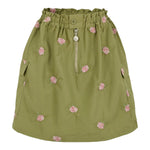 Stella Mccartney Gonna tinta unita con Ricami Verde per Bambina TX7B01 VERDE STELLA McCARTNEY 