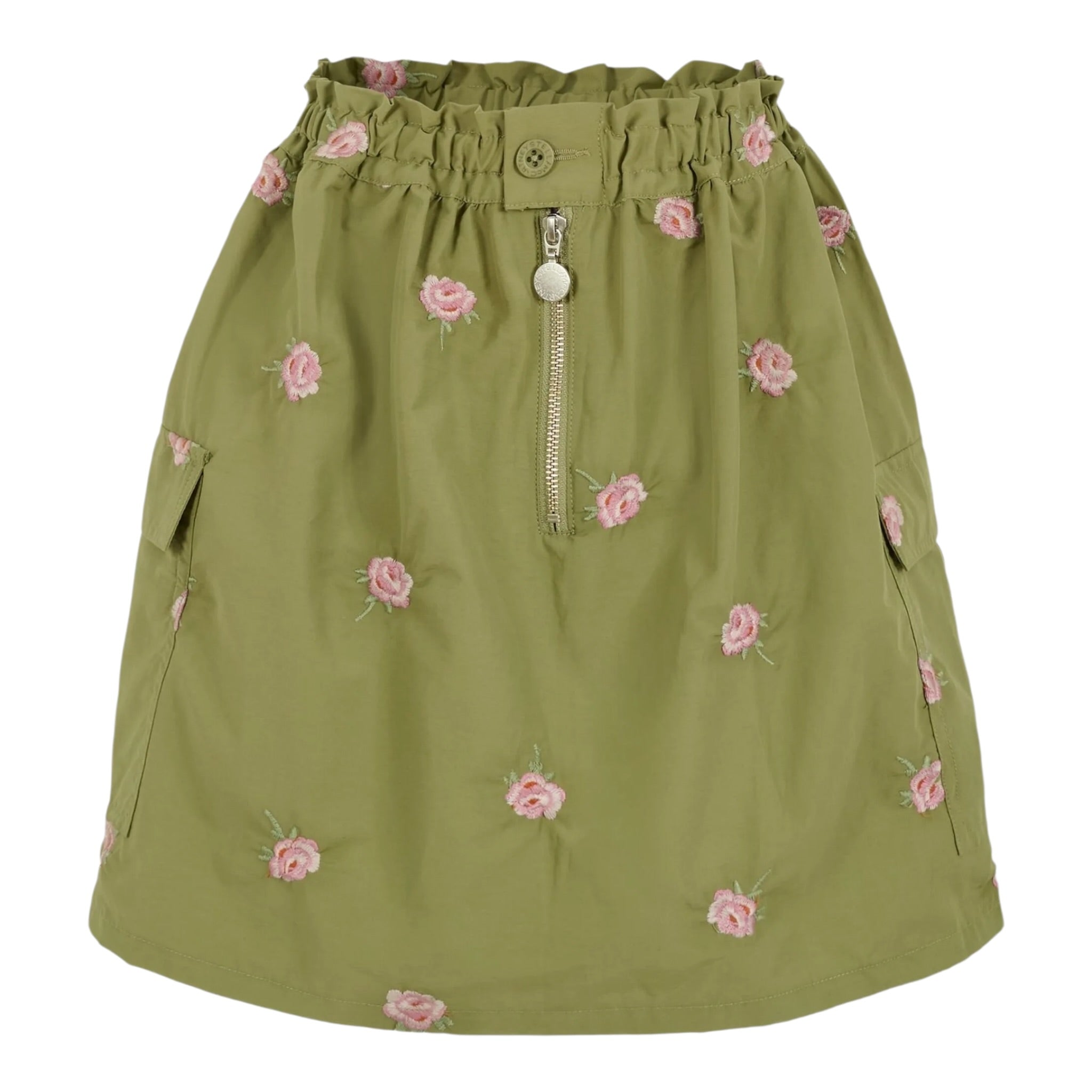 Stella Mccartney Gonna tinta unita con Ricami Verde per Bambina TX7B01 VERDE STELLA McCARTNEY 