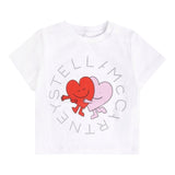 Stella Mccartney T-Shirt Girocollo tinta unita con Stampa Bianco per Neonata TX8001 BIANCO STELLA McCARTNEY 