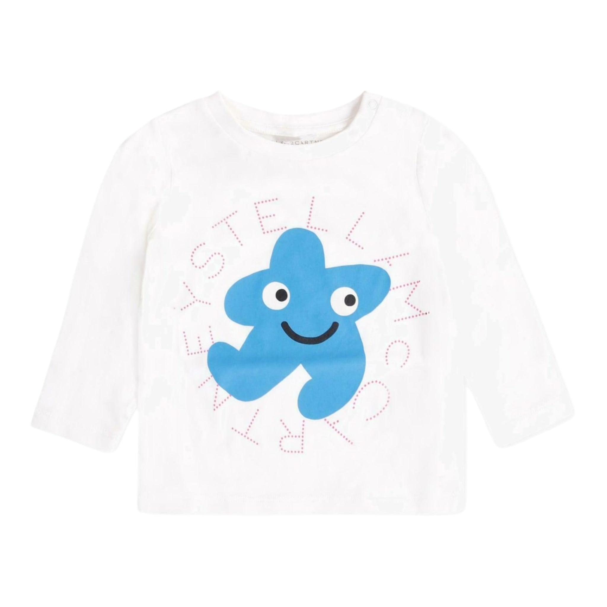 Stella Mccartney Shirt Girocollo tinta unita con Stampa Bianco per Neonato TX8100 BIANCO STELLA McCARTNEY 