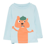 Stella Mccartney Shirt Girocollo tinta unita con Stampa Azzurro per Neonato TX8600 AZZURRO STELLA McCARTNEY 