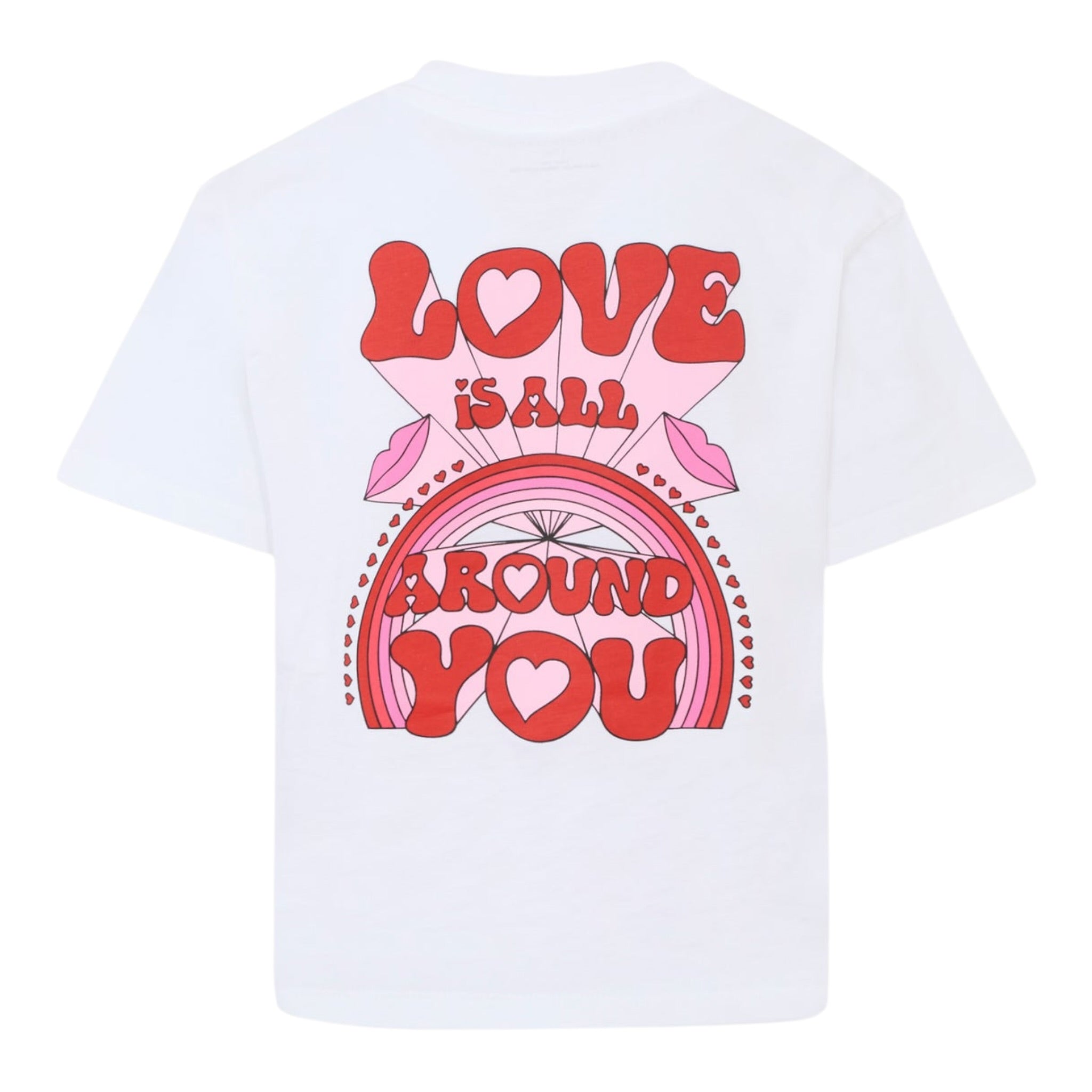 Stella Mccartney T-Shirt Girocollo tinta unita con Stampe Bianco per Bambina TX8C11 BIANCO STELLA McCARTNEY 