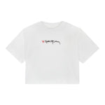 Stella Mccartney T-Shirt Girocollo tinta unita con Stampa Logo Bianco per Bambina TX8C51 BIANCO STELLA McCARTNEY 