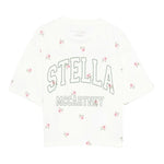 Stella Mccartney T-Shirt Girocollo tinta unita con Stampe Panna per Bambina TX8C61X PANNA STELLA McCARTNEY 