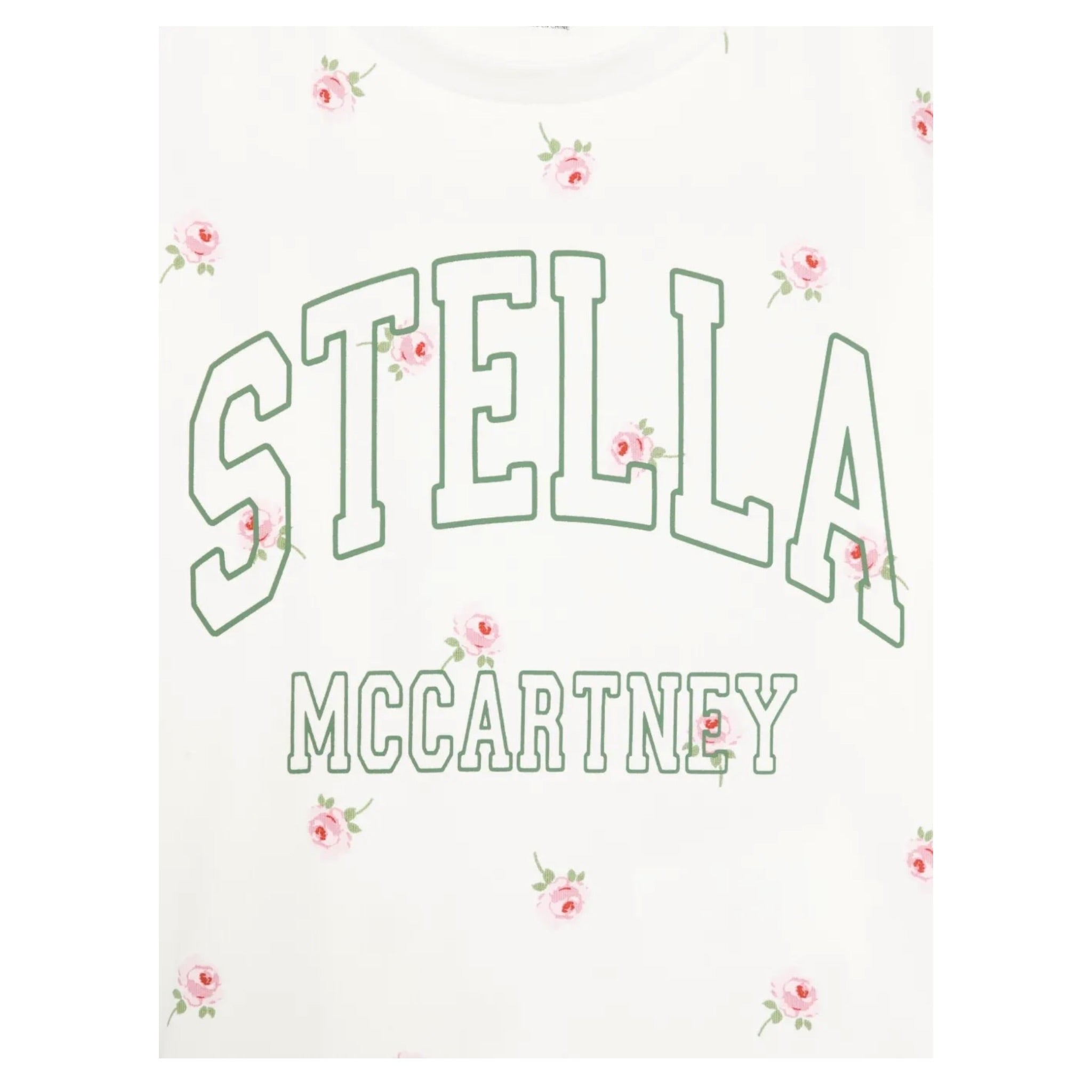 Stella Mccartney T-Shirt Girocollo tinta unita con Stampe Panna per Bambina TX8C61X PANNA STELLA McCARTNEY 
