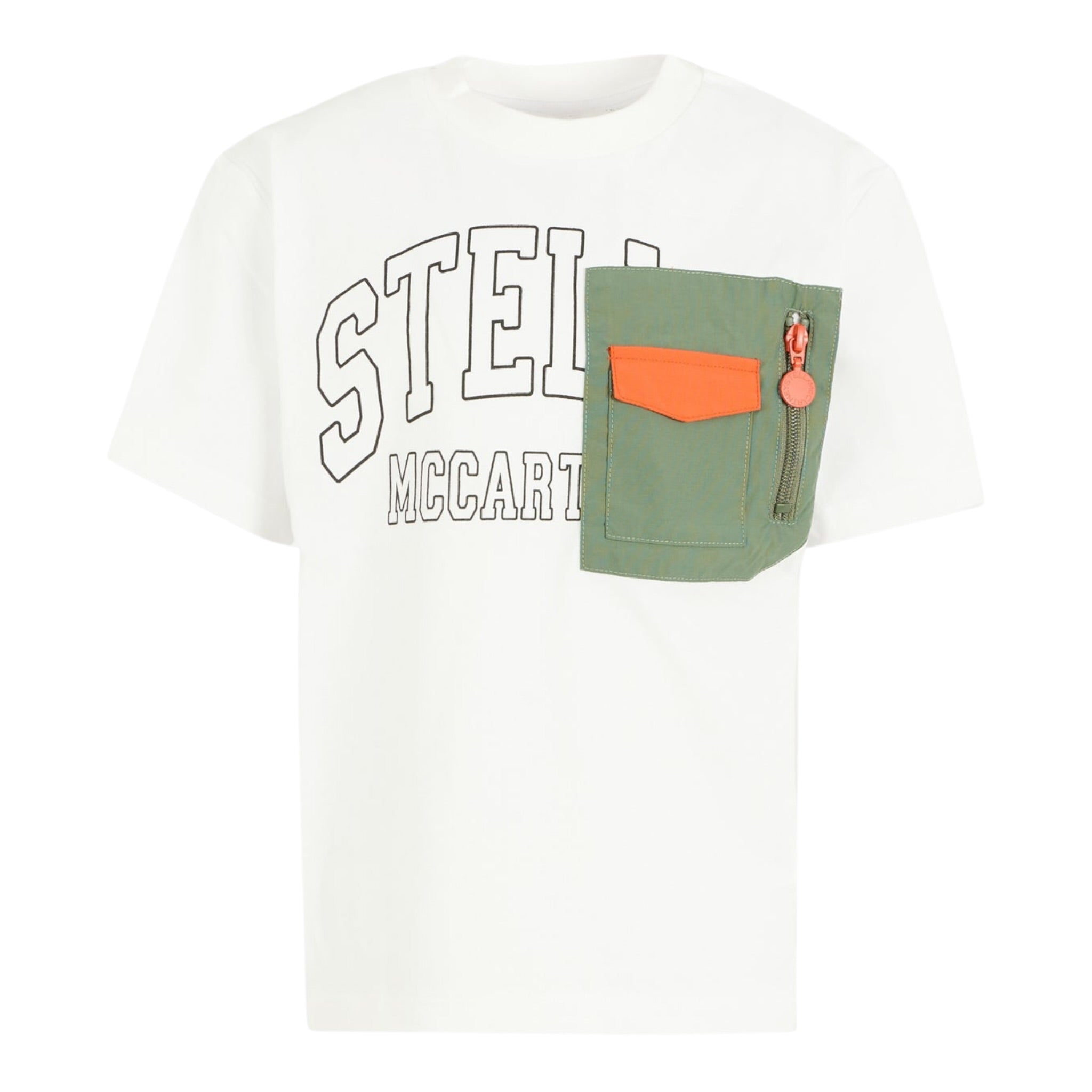 Stella Mccartney T-Shirt Girocollo tinta unita con Stampa Bianco per Bambino TX8R91 BIANCO STELLA McCARTNEY 