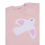 Stella Mccartney Maglia Girocollo tinta unita con Ricami Rosa per Neonata TX9050 ROSA STELLA McCARTNEY 