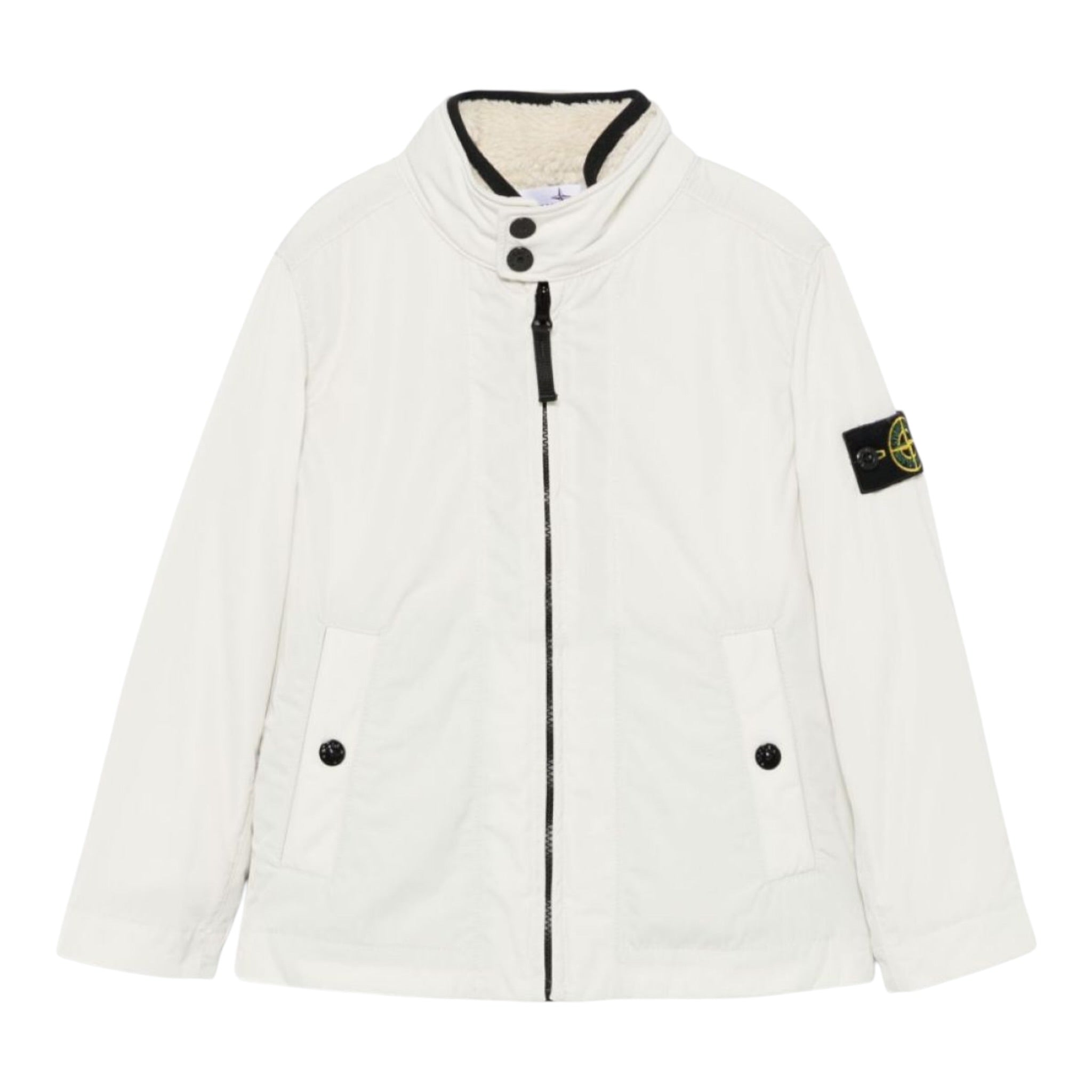 Stone Island Giubbino tinta unita con Zip E Pelliccia Beige per Bambino 811641537 BEIGE STONE ISLAND 