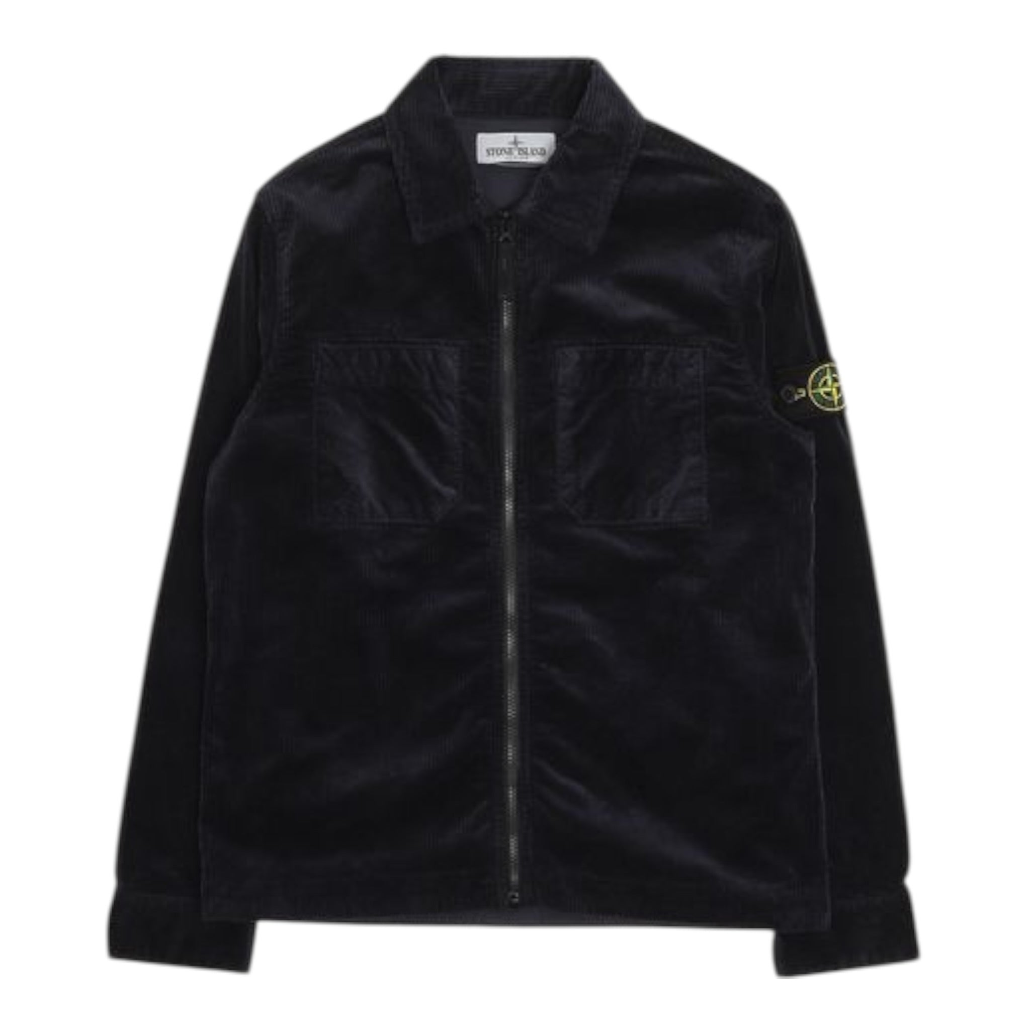 Stone Island Camicia tinta unita con Zip Blu per Bambino K2S161200003 BLU STONE ISLAND 