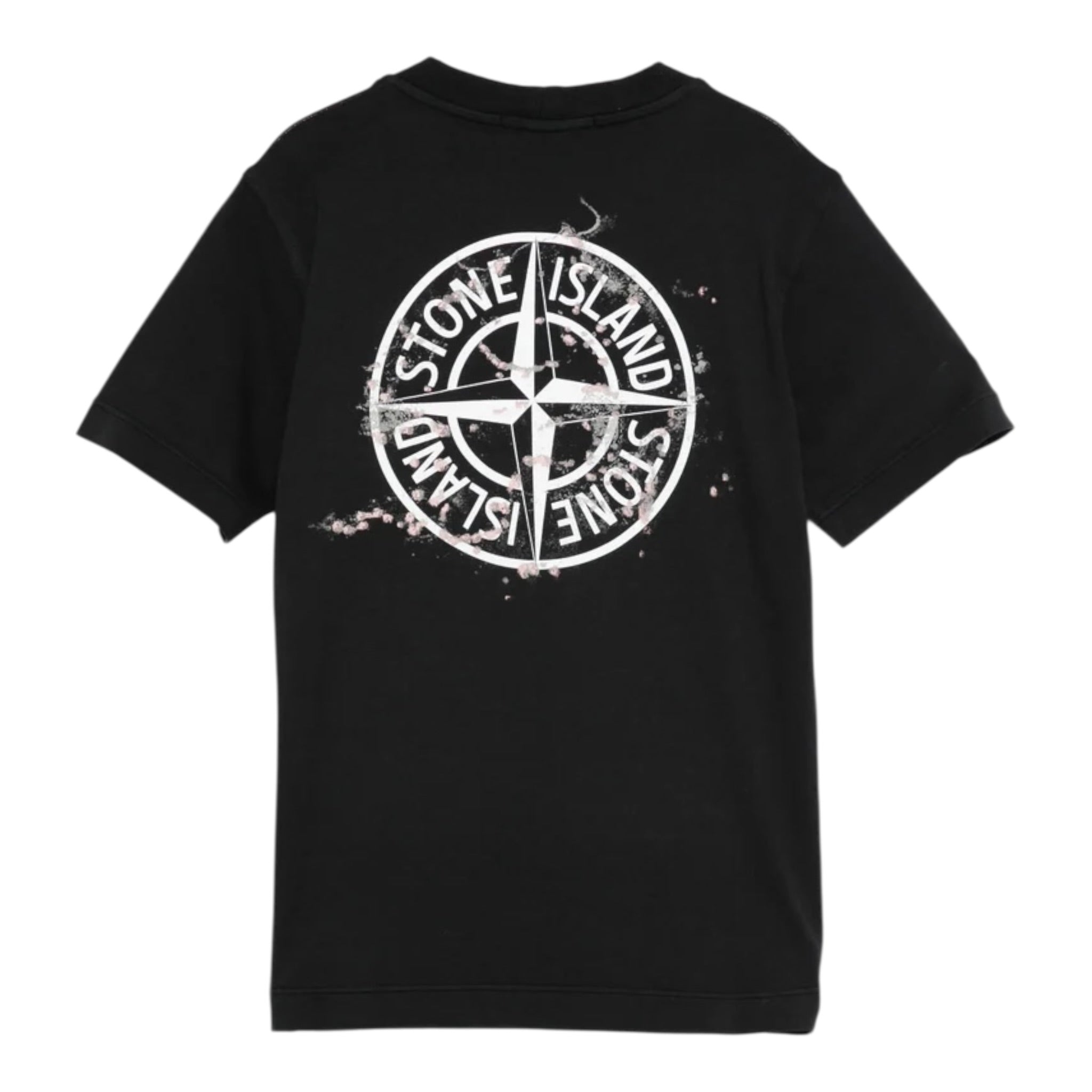 Stone Island T-Shirt tinta unita con Logo Nero per Bambino K2S162100010 NERO STONE ISLAND 