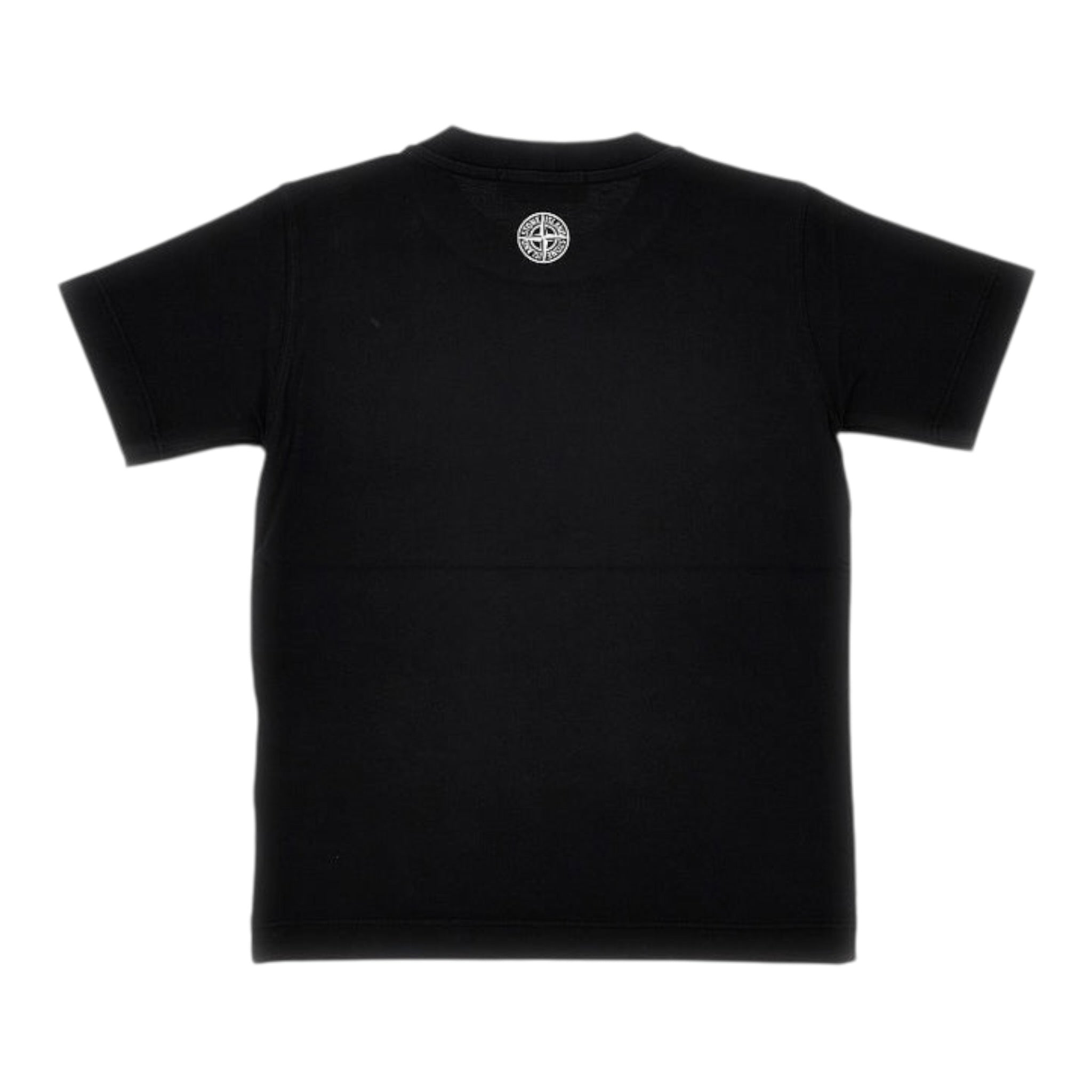 Stone Island T-Shirt tinta unita con Logo Nero per Bambino K2S16210100010 NERO STONE ISLAND 