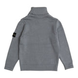 Stone Island Maglia tinta unita con Logo E Collo Alto Grigio per Bambino K2S165100018 GRIGIO STONE ISLAND 