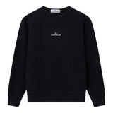 Stone Island Felpa tinta unita con Stampa Nero per Bambino K2S166100015 NERO STONE ISLAND 