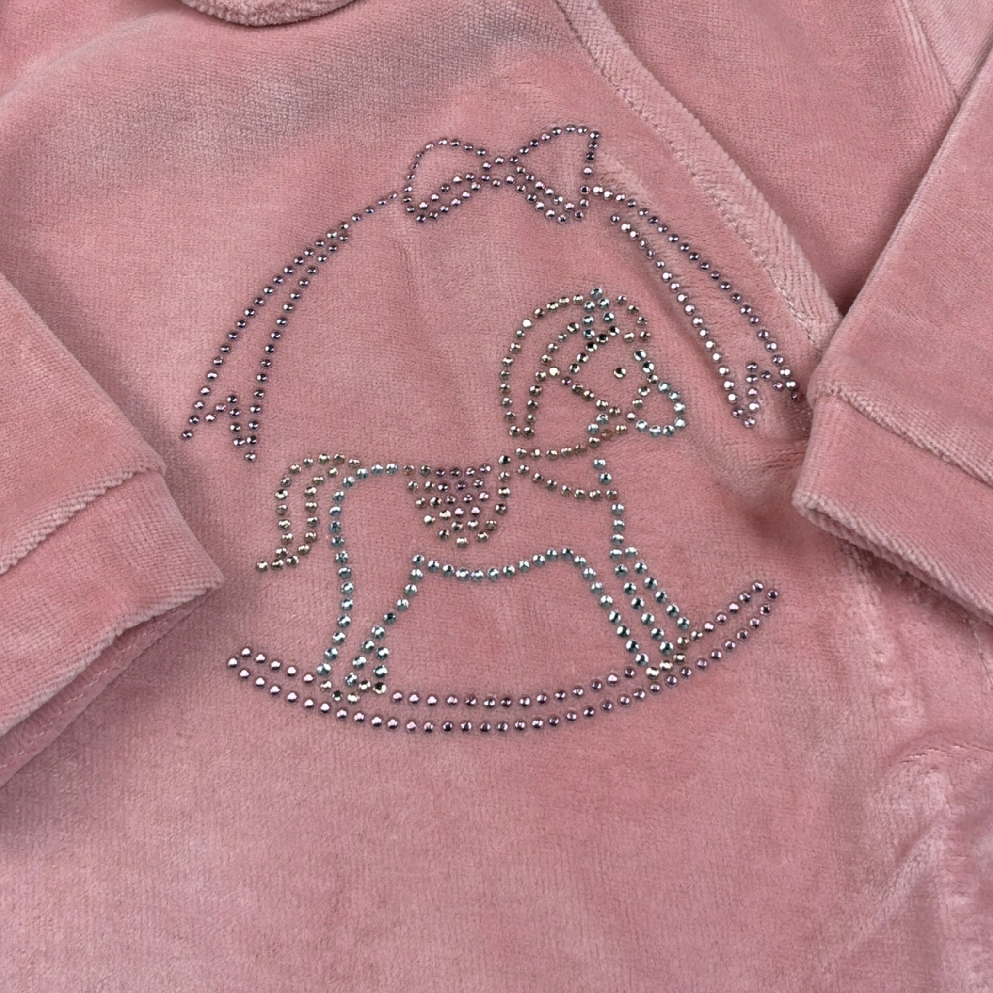 Story Loris Tutina tinta unita con Brillantini Rosa per Neonata 57303 ROSA STORY LORIS 