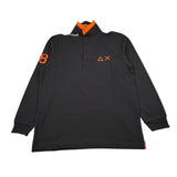 Sun68 Polo Manica Lunga tinta unita con Logo Nero per Bambino A41311 NERO SUN68 