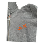Sun68 Felpa tinta unita con Cappuccio Stampa E Zip Grigio per Bambino F41317 GRIGIO SUN68 