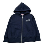 Sun68 Felpa con Zip E Cappuccio tinta unita Blu per Neonato F45302 BLU SUN68 