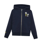 Sun68 Felpa Xon Zip E Cappuccio tinta unita Blu per Bambino F45323X BLU SUN68 