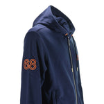 Sun68 Felpa tinta unita con Zip E Cappuccio Blu per Bambino F45331 BLU SUN68 