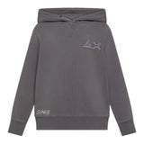 Sun68 Felpa Xhiusa con Cappuccio tinta unita Grigio per Bambino F45336 GRIGIO SUN68 