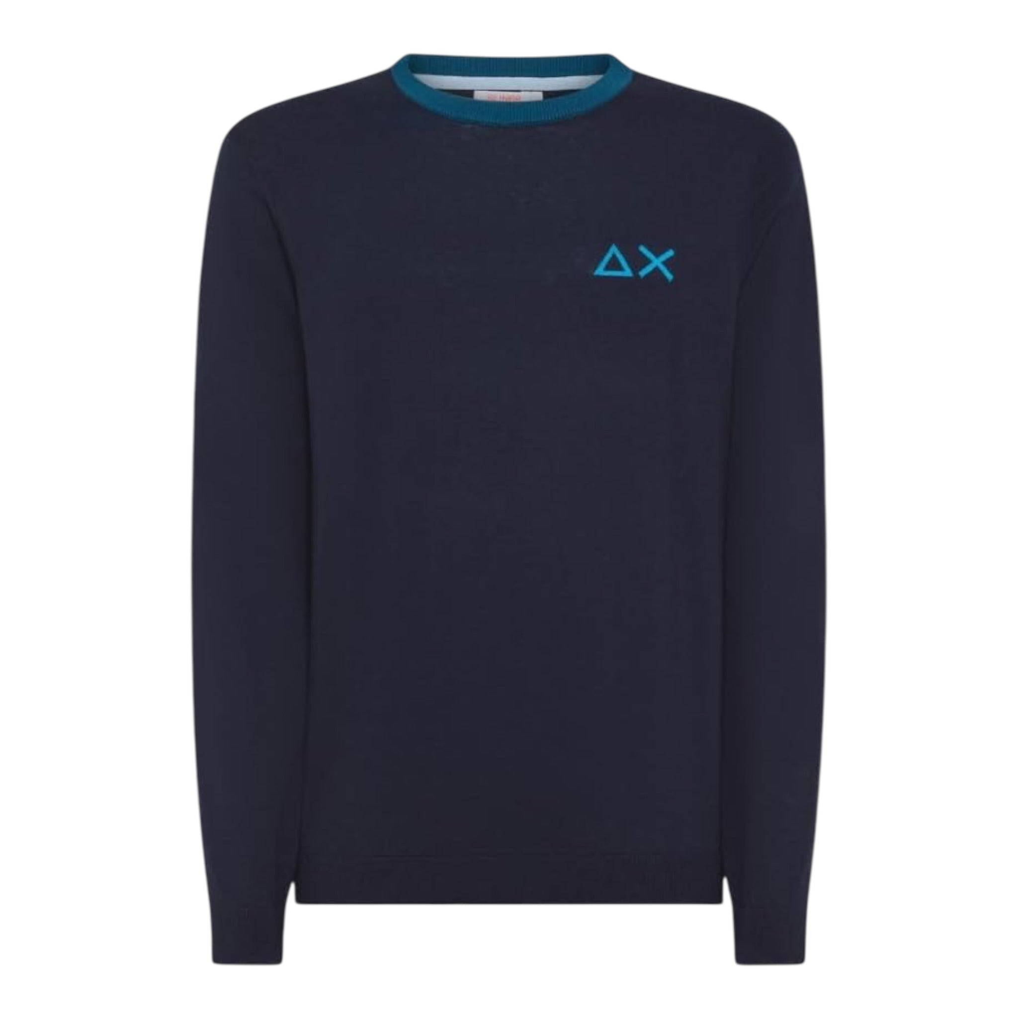 Sun68 Maglia tinta unita con Logo Blu per Bambino K41312 BLU SUN68 