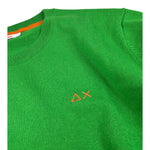 Sun68 Maglia tinta unita Girocollo Verde per Bambino K44327 VERDE SUN68 