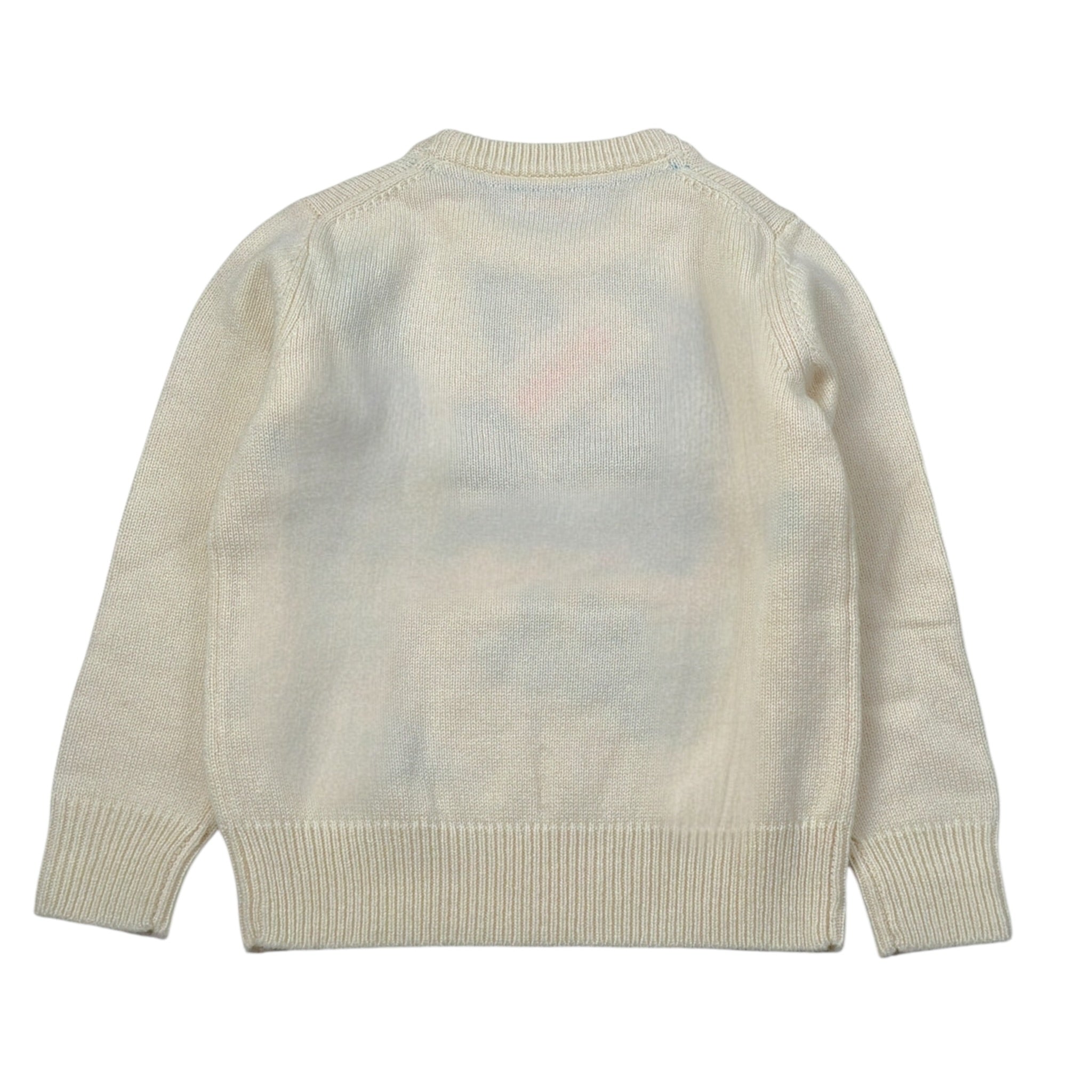 Sun68 Maglia Girocollo tinta unita con Stampa Panna per Neonato K44394N PANNA SUN68 