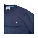 Sun68 Maglia Girocollo tinta unita con Logo Blu per Bambino K45301 BLU SUN68 
