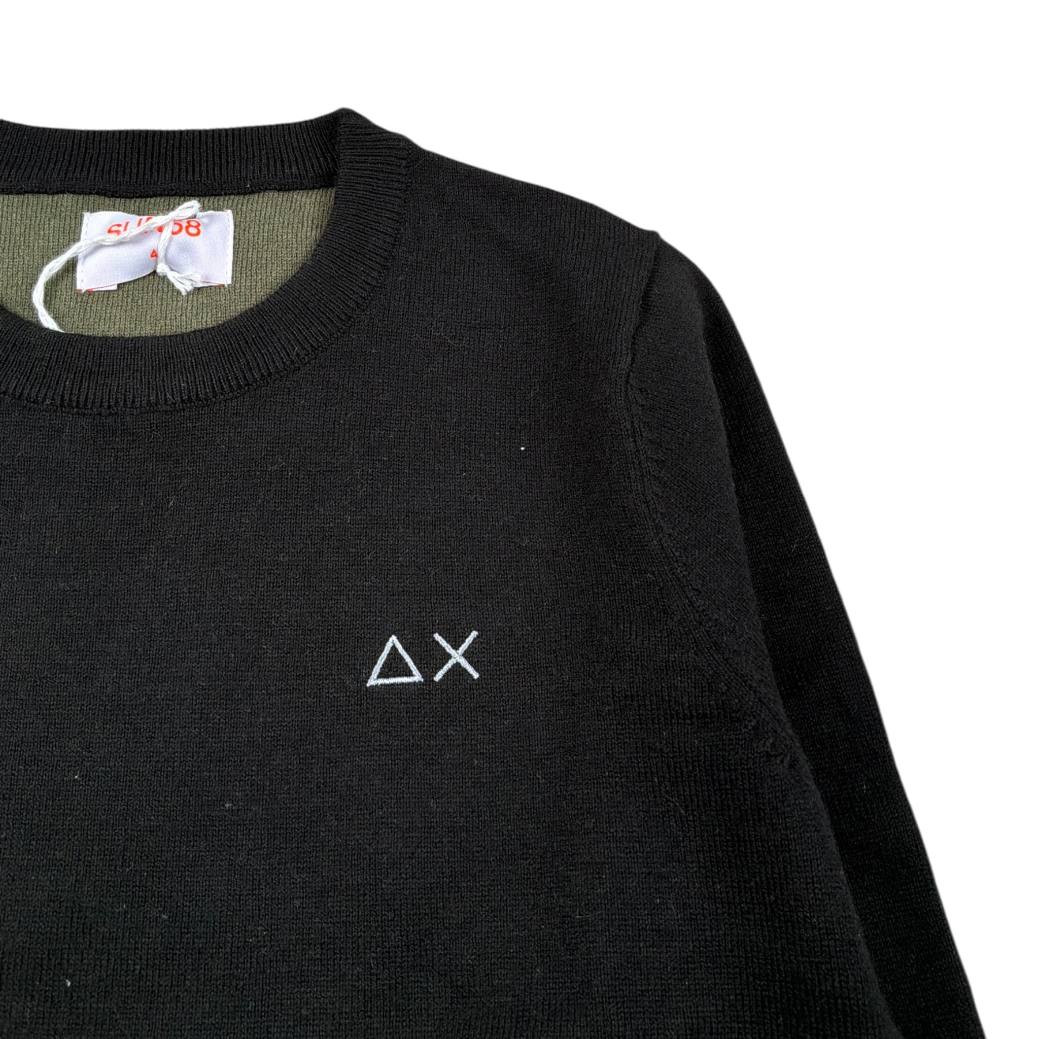 Sun68 Maglia Girocollo tinta unita Nero per Bambino K45343 NERO SUN68 