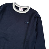 Sun68 Maglia tinta unita Girocollo con Logo Blu per Bambino K45345 BLU SUN68 
