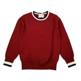 Sun68 Maglia tinta unita Girocollo con Logo Bordeaux per Bambino K45345X BORDEAUX SUN68 